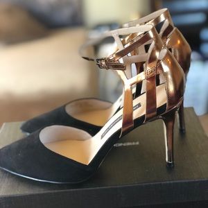 Black & Copper Heels